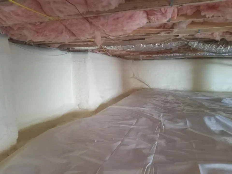 Crawl space encapsulation with closed-cell spray foam for Attic Insulation in Englewood Cliffs